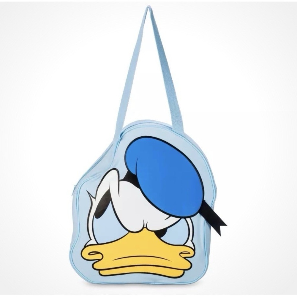 Disney Parks Donald Duck Big Face Shaped Mini Canvas Tote Bag Purse New With Tag